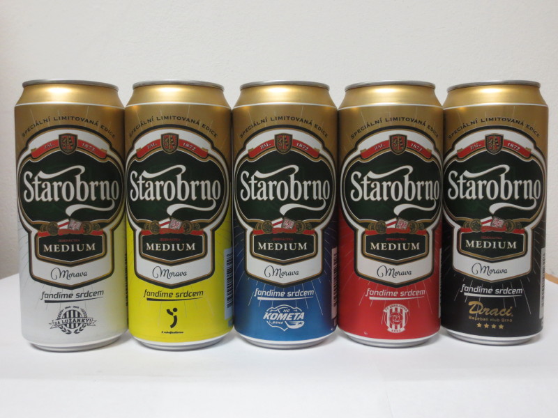 Starobrno MEDIUM Morava fandíme srdcem 08 JAN POLÁK (40cl)