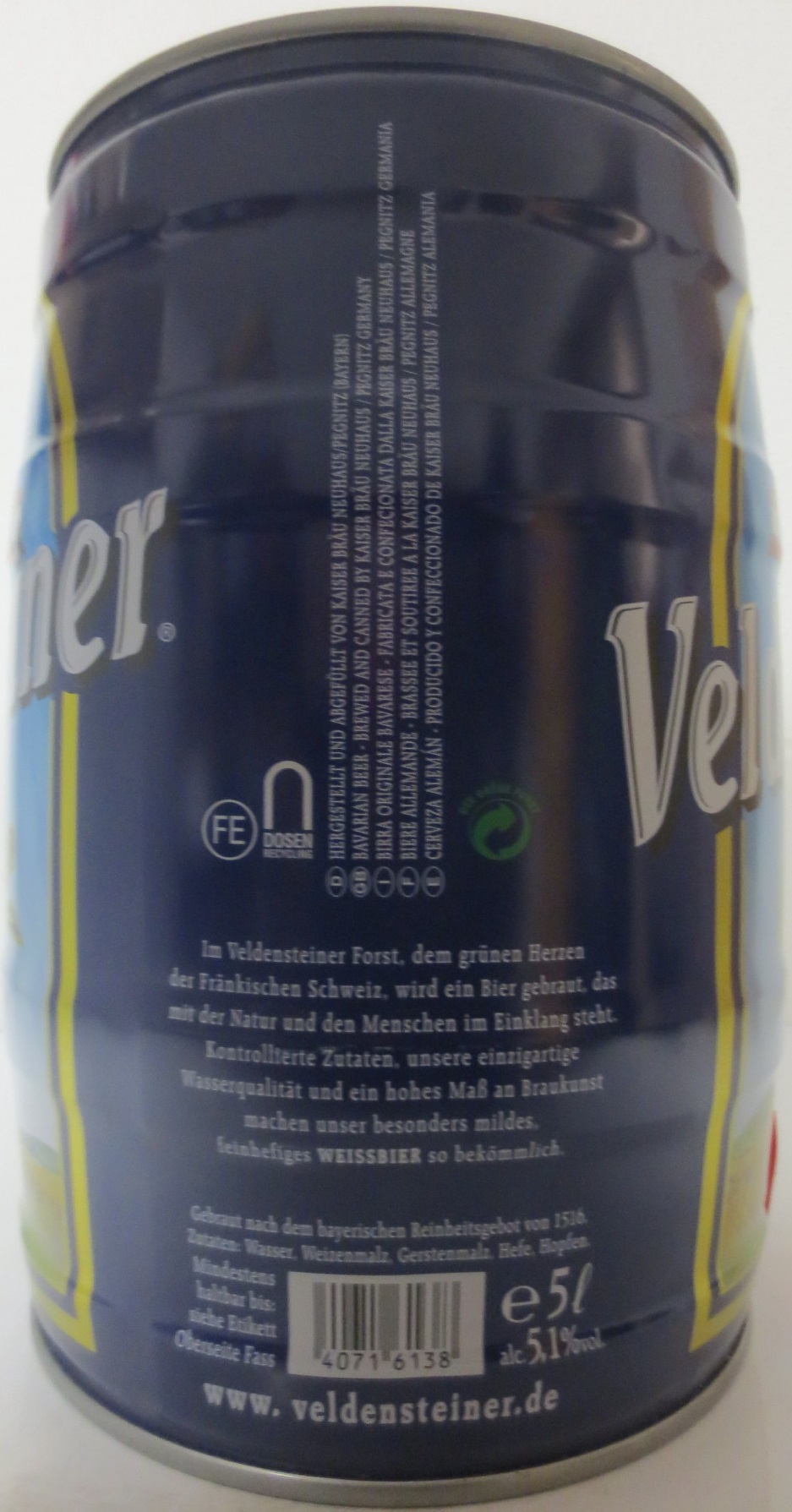 Veldensteiner Weißbier (5L) Nr.2 