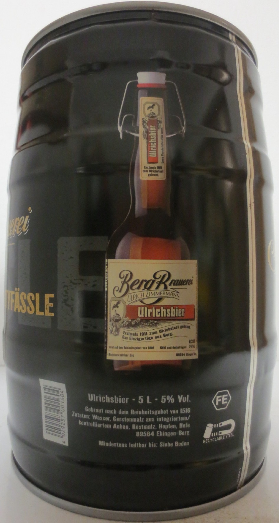 Berg Brauerei ULRICH ZIMMERMANN PARTYFÄSSLE (5L) Nr.2 
