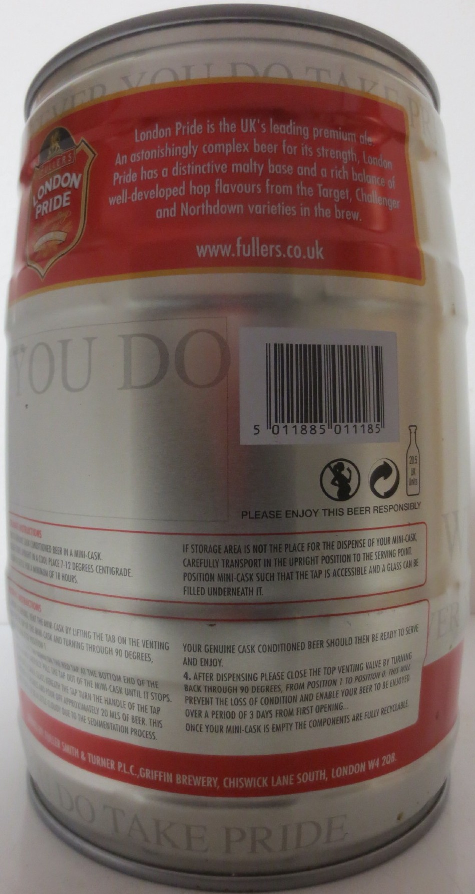 FULLER´S LONDON PRIDE PREMIUM ALE (5L) Nr.1 