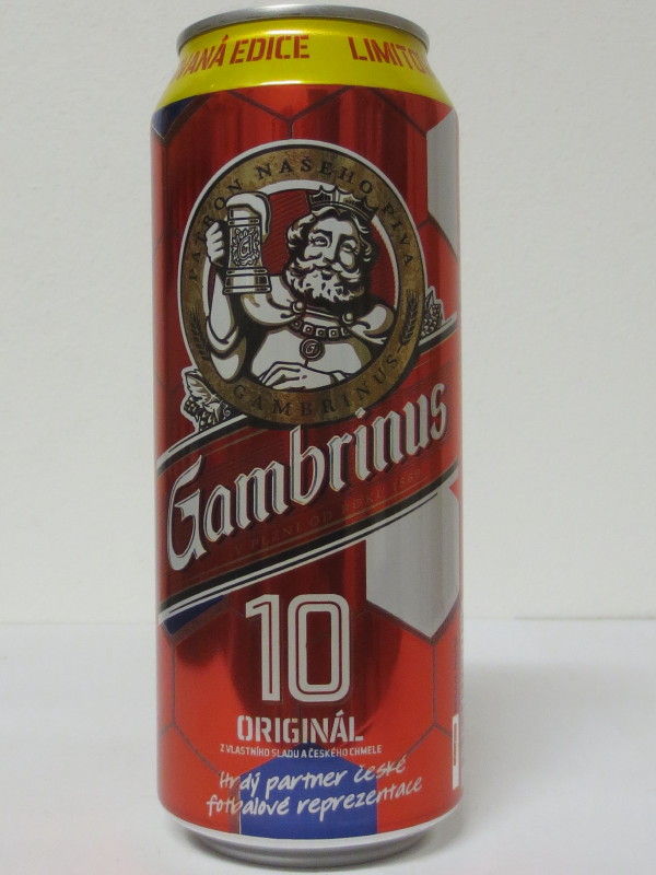 Gambrinus 10 ORIGINÁL Hrdý partner české fotbalové reprezentace (50cl)