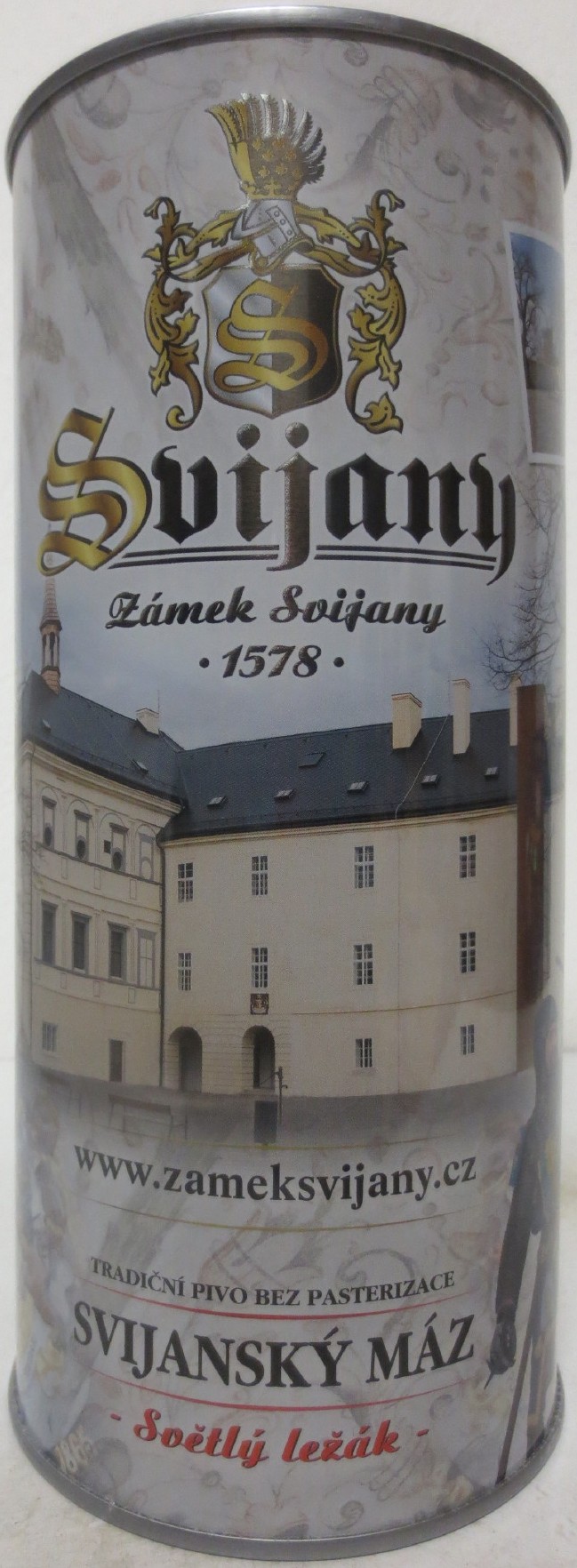 Svijany SVIJANSKÝ MÁZ Zámek Svijany .1578. SVIJANSKÝ MÁZ - světlý ležák - (200cl) č.1 