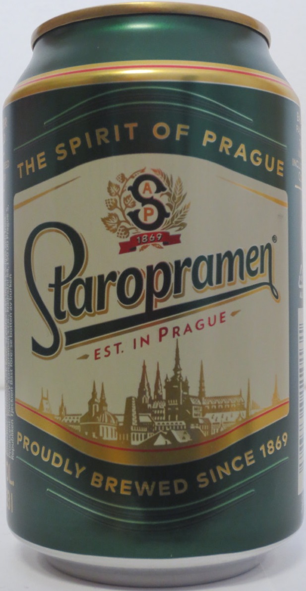 Staropramen EST. IN PRAGUE THE SPIRIT OF PRAGUE PROUDLY BREWED SINCE 1869 (33cl) (B/O) Nr.1 