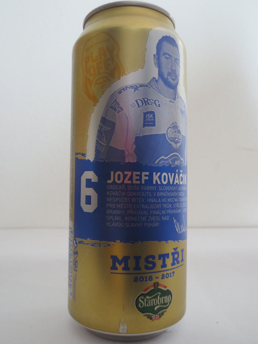 Starobrno MEDIUM Morava MISTŘI 2016-2017 KOMETA - 6 JOZEF KOVÁČIK (50cl) (B/O)