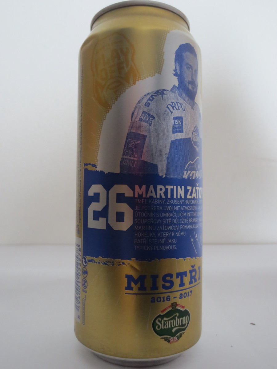 Starobrno MEDIUM Morava MISTŘI 2016-2017 KOMETA - 26 MARTIN ZAŤOVIČ (50cl) (B/O)