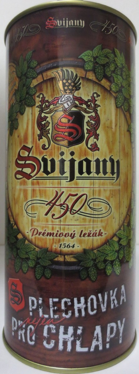 Svijany 450 - Premiový ležák - 1564 - PLECHOVKA nejen PRO CHLAPY (200cl) č.1