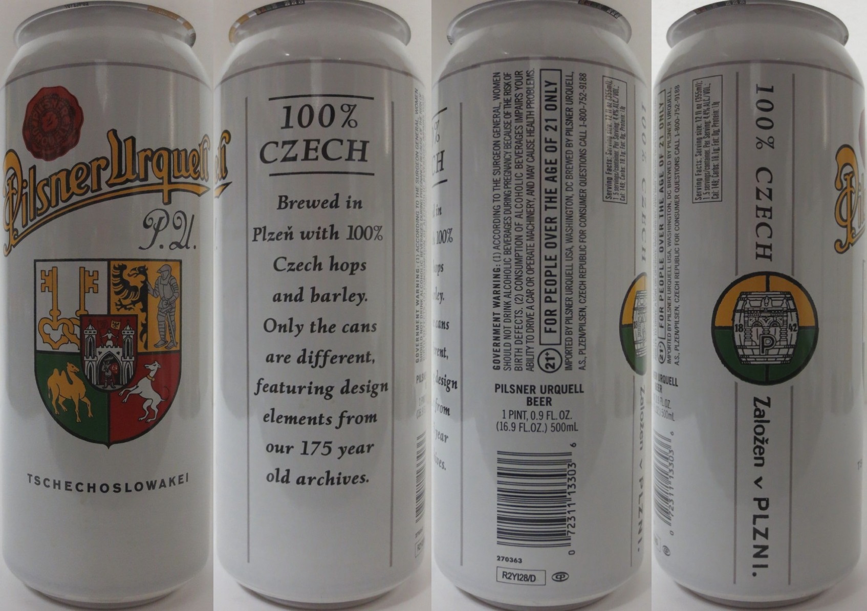 Pilsner Urquell P.U. TSCHECHOSLOWAKEI (USA) (50cl) (T/O) č.1 