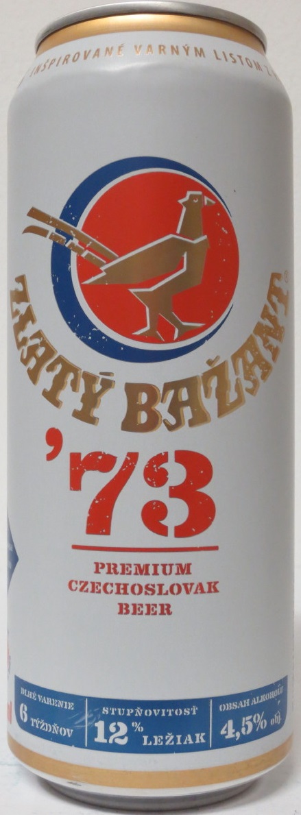 ZLATÝ BAŽANT 73 PREMIUM CZECHOSLOVAK BEER (50cl) (B/O)