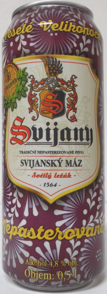 Svijany SVIJANSKÝ MÁZ Nepasterizované Veselé Velikonoce (50cl) (B/O) fialová