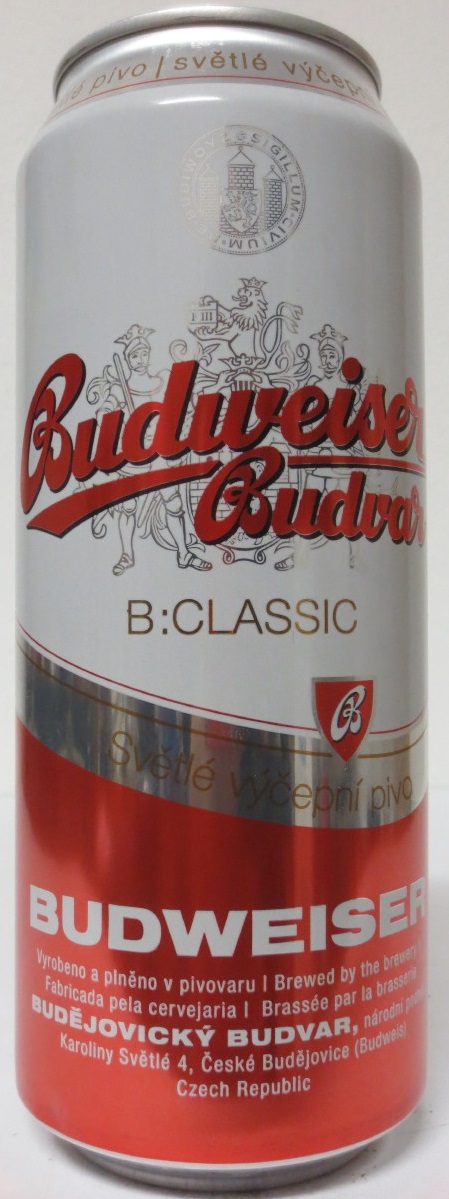 Budweiser Budvar B:CLASSIC světlé výčepní pivo č.2 (50cl) (B/O) 