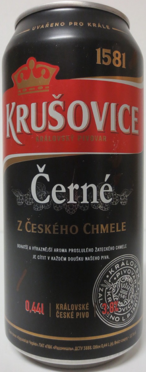 KRUŠOVICE ČERNÉ ZE ŽATECKÉHO CHMELE (44cl) (B/O) č.2