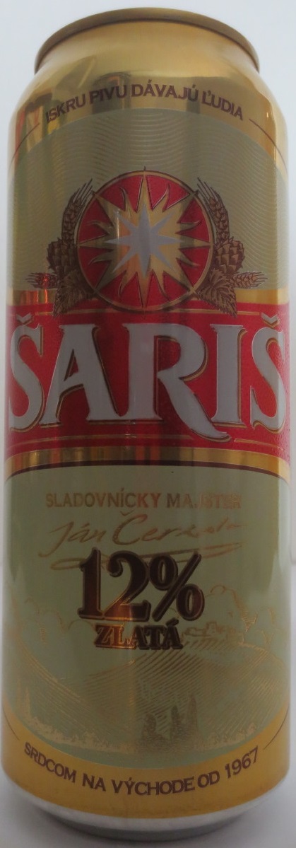 ŠARIŠ 12% ZLATÁ (50cl) (B/O) č.1