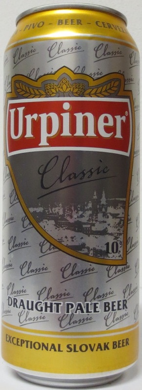 Urpiner Classic DRAUGHT PALE ALE BEER EXCEPTIONAL SLOVAK BEER (50cl) (B/O) č.1