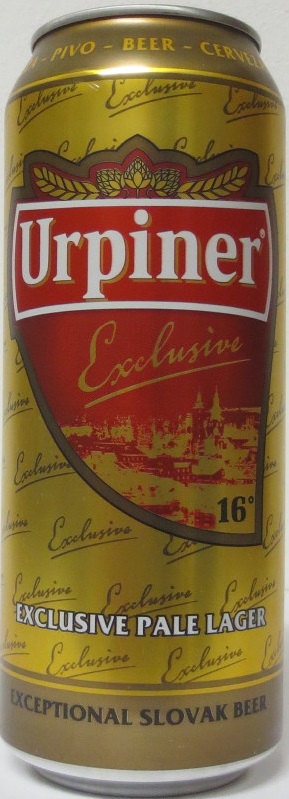 Urpiner Exclusive EXCLUSIVE PALE LAGER EXCEPTIONAL SLOVAK BEER (50cl) (B/O) č.1