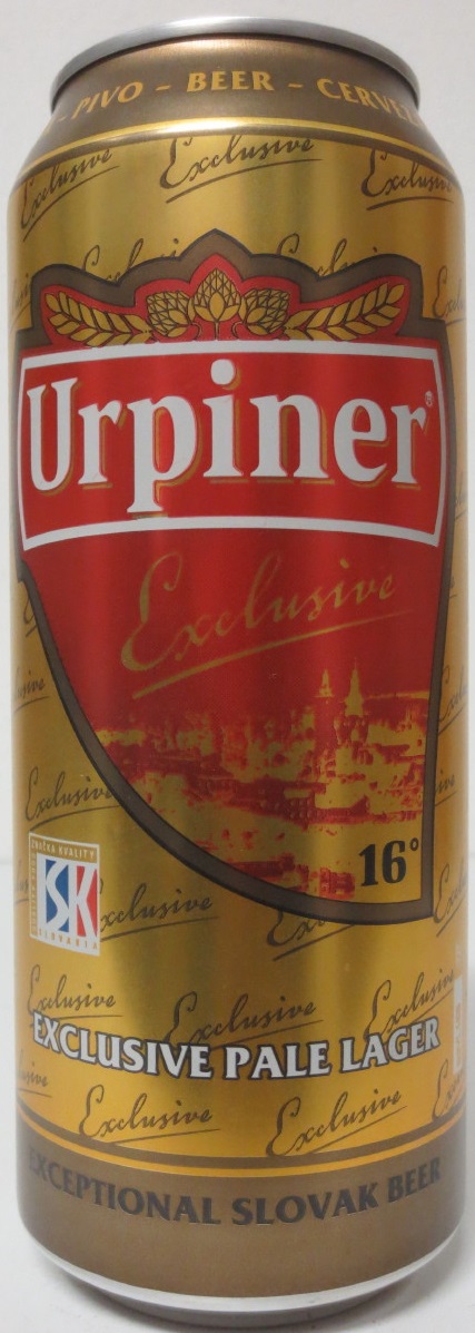 Urpiner Exclusive EXCLUSIVE PALE LAGER EXCEPTIONAL SLOVAK BEER (50cl) (B/O) č.2