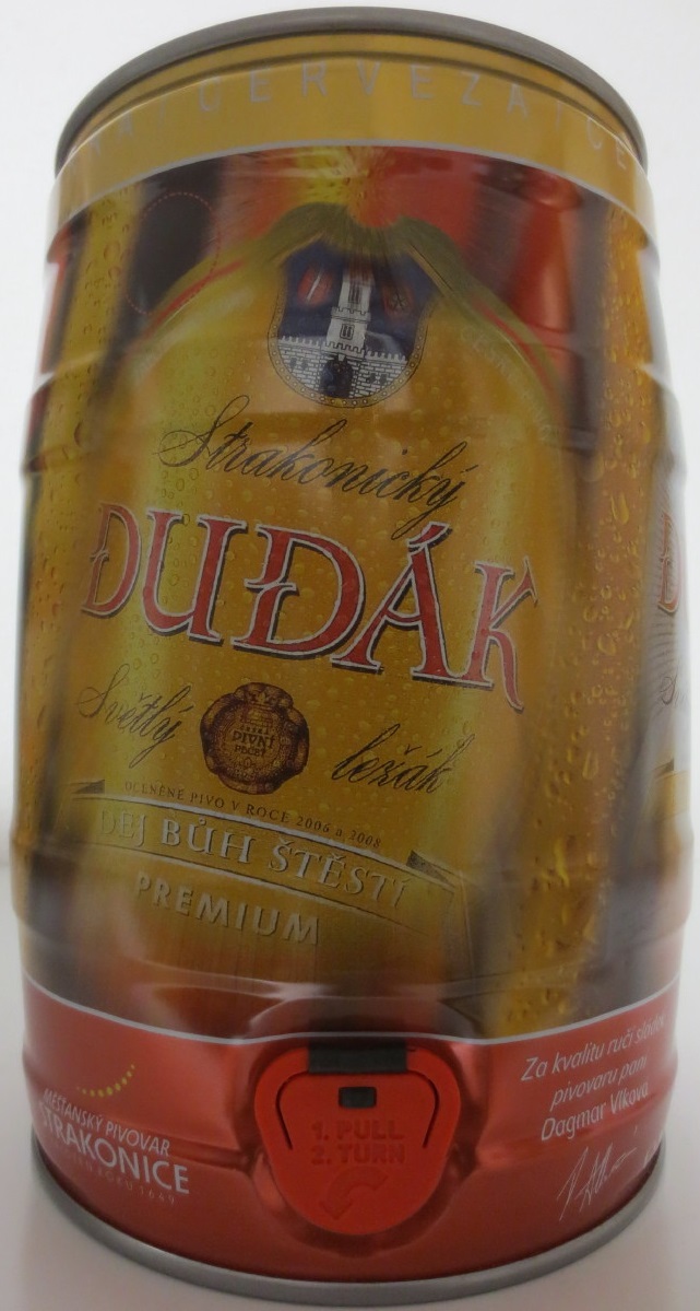 Strakonický DUDÁK Světlý ležák DEJ BŮH ŠTĚSTÍ PREMIUM (5L) č.1