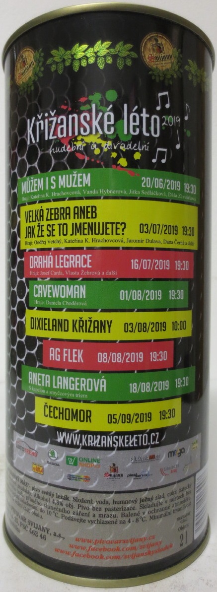 Svijany SVIJANSKÝ MÁZ PLECHOVKA nejen PRO CHLAPY Křiženské léto 2019 (200cl) č.1