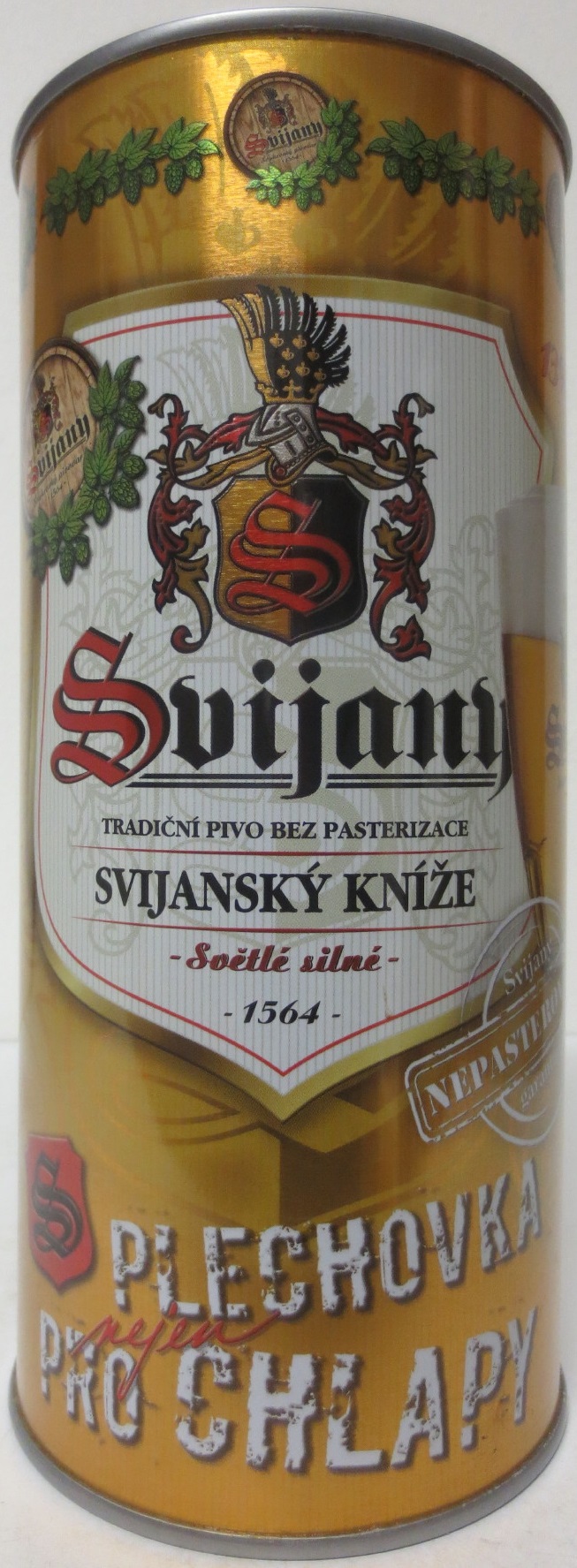 Svijany SVIJANSKÝ KNÍŽE Světlé silné PLECHOVKA PRO CHLAPY (200cl) č.2 