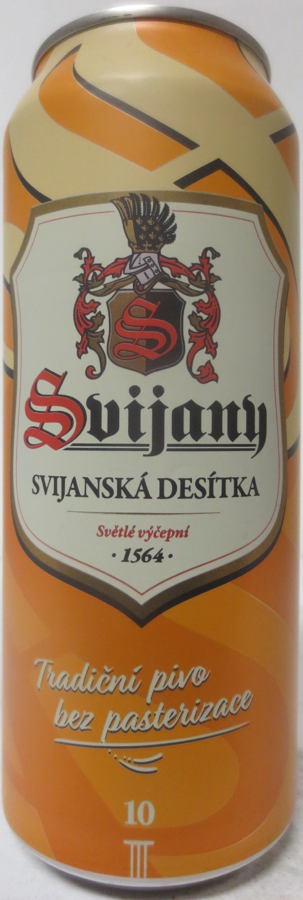 Svijany SVIJANSKÁ DESÍTKA světlé výčepní Tradiční pivo bez pasterizace 10 III (CZ) (50cl) (B/O) č.1 