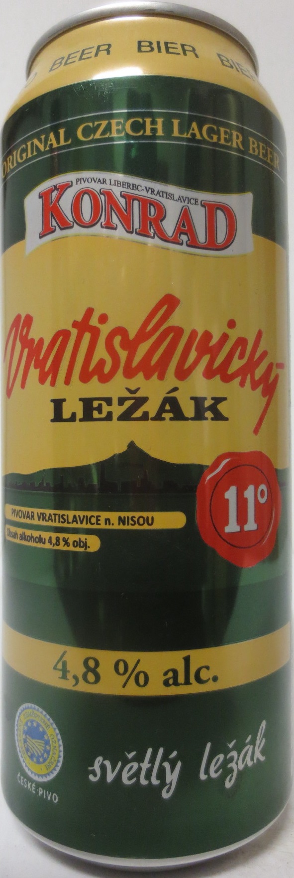 KONRAD Vratislavický LEŽÁK 11° 4,8% alc. světlý ležák (50cl) (B/O)