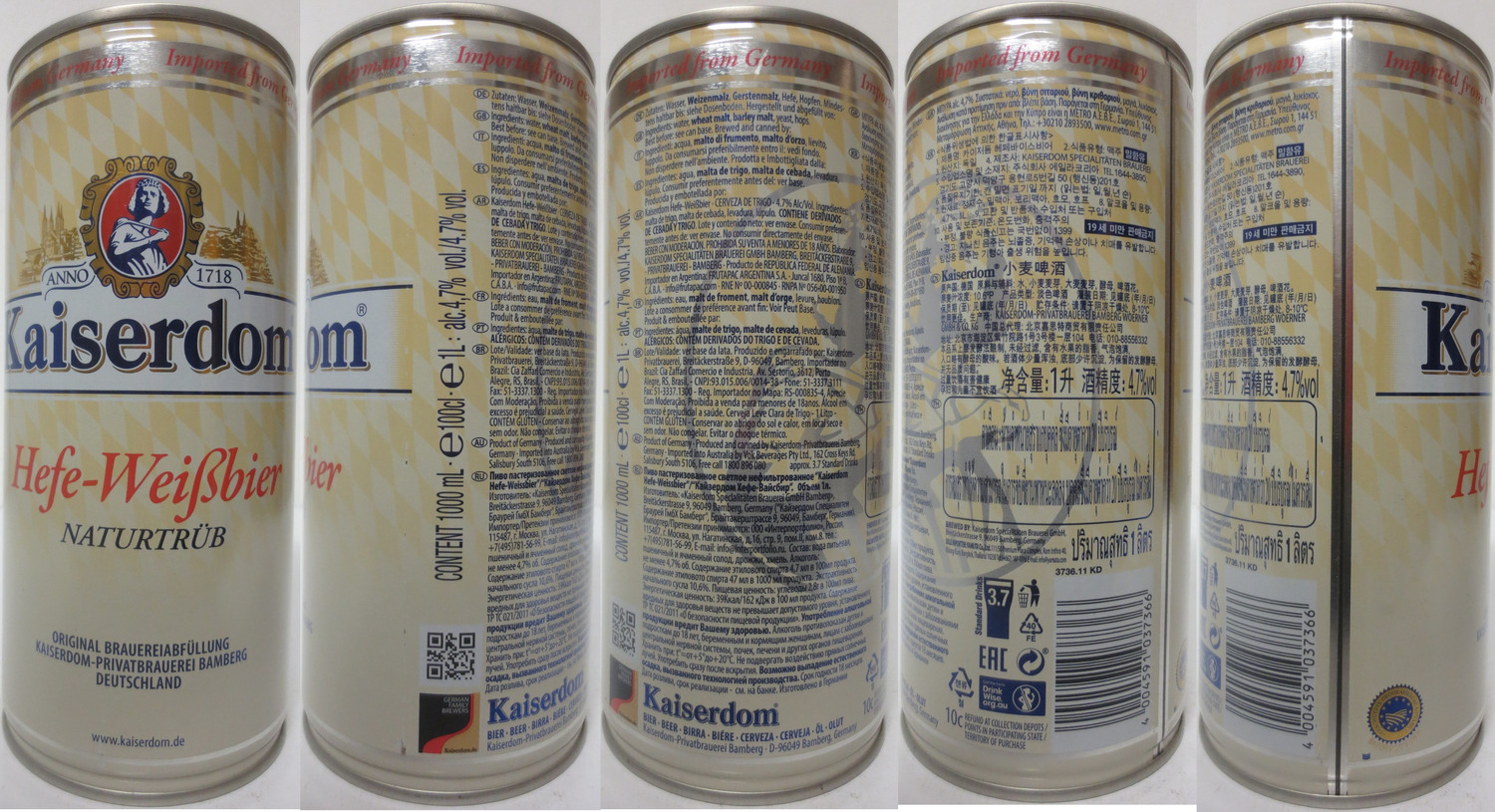 Kaiserdom Hefe-Weißbier NATURTRÜB (100cl) (B/O) Nr.1 