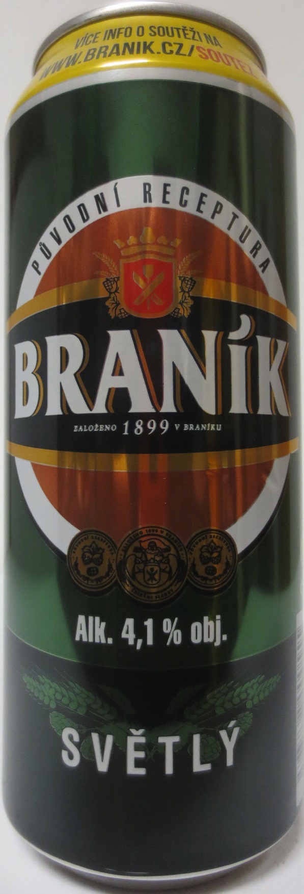 BRANÍK Alk. 4,1% obj. SVĚTLÝ SOUTĚŽ 2022 (CZ) (50cl) (B/O) č.1 