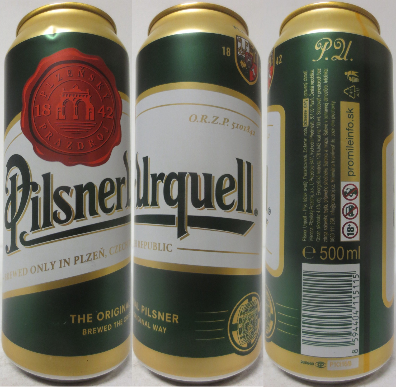 Pilsner Urquell BREWED ONLY IN PLZEŇ, CZECH REPUBLIC (SK) (50cl) (B/O) č.1 