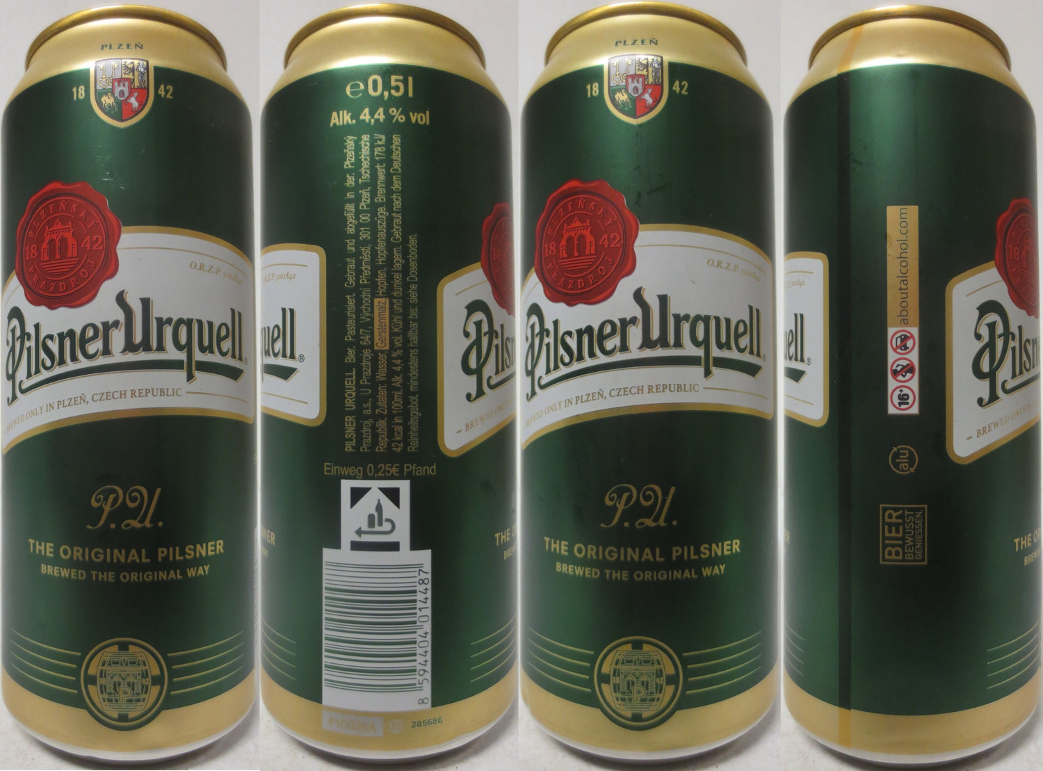 Pilsner Urquell P.U. THE ORIGINAL PILSNER BREWED THE ORIGINAL WAY (D) (50cl) (B/O) č.2 