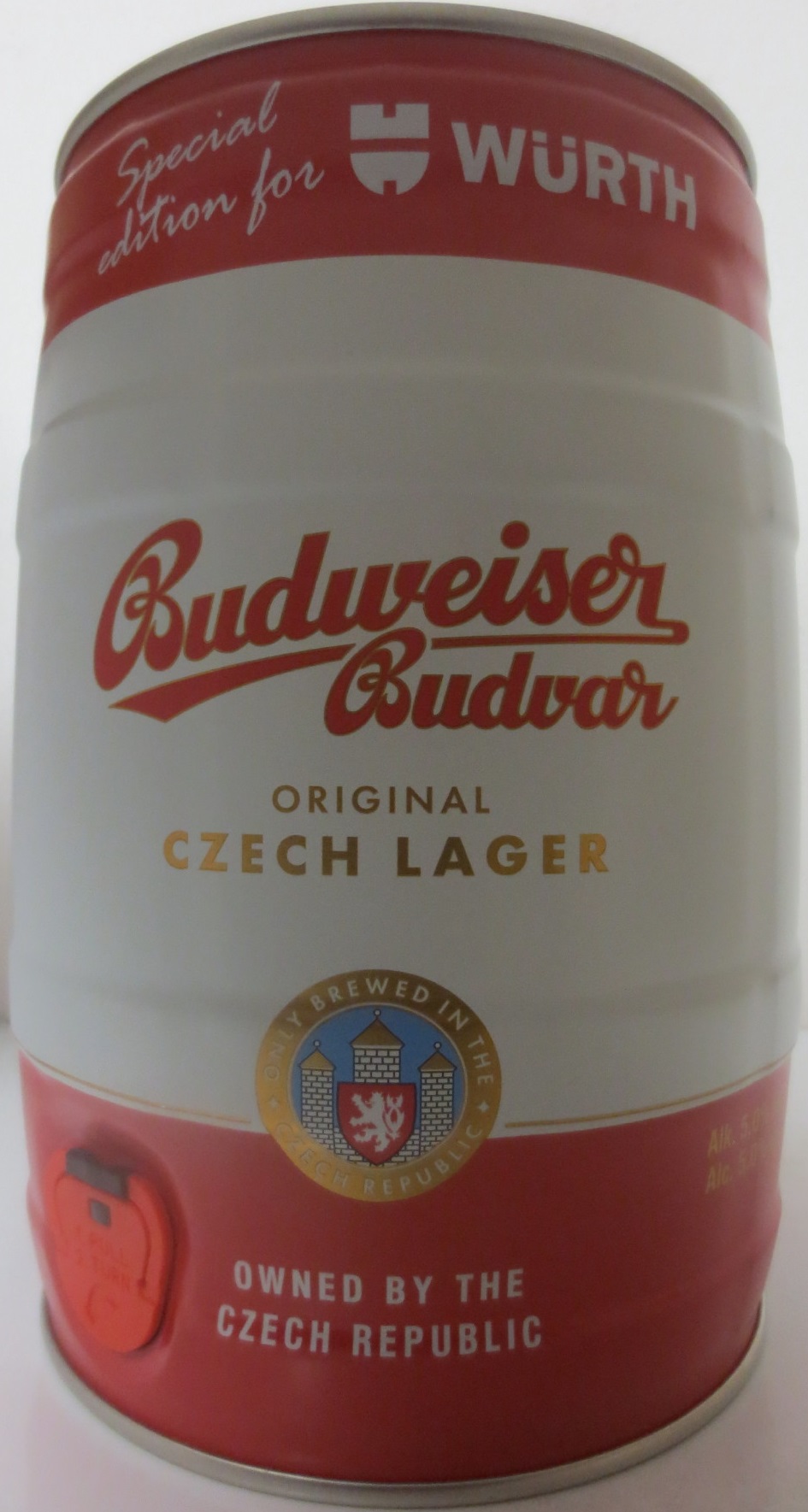 Budweiser Budvar ORIGINAL CZECH LAGER - WÜRTH (5L) č.3 