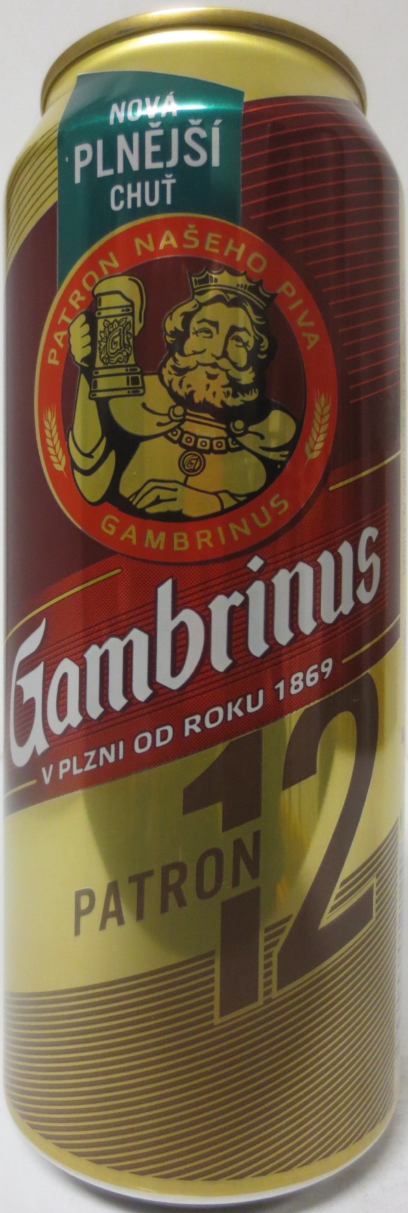 Gambrinus PATRON 12 NOVÁ PLNĚJŠÍ CHUŤ (50cl) (B/O) (CZ)