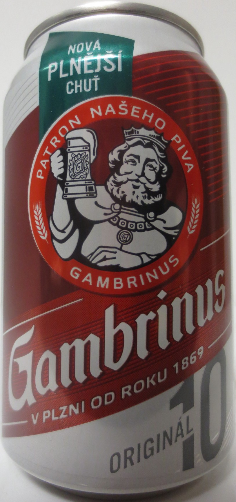 Gambrinus ORIGINÁL 10 NOVÁ PLNĚJŠÍ CHUŤ (CZ) (33cl) (B/O) č.1