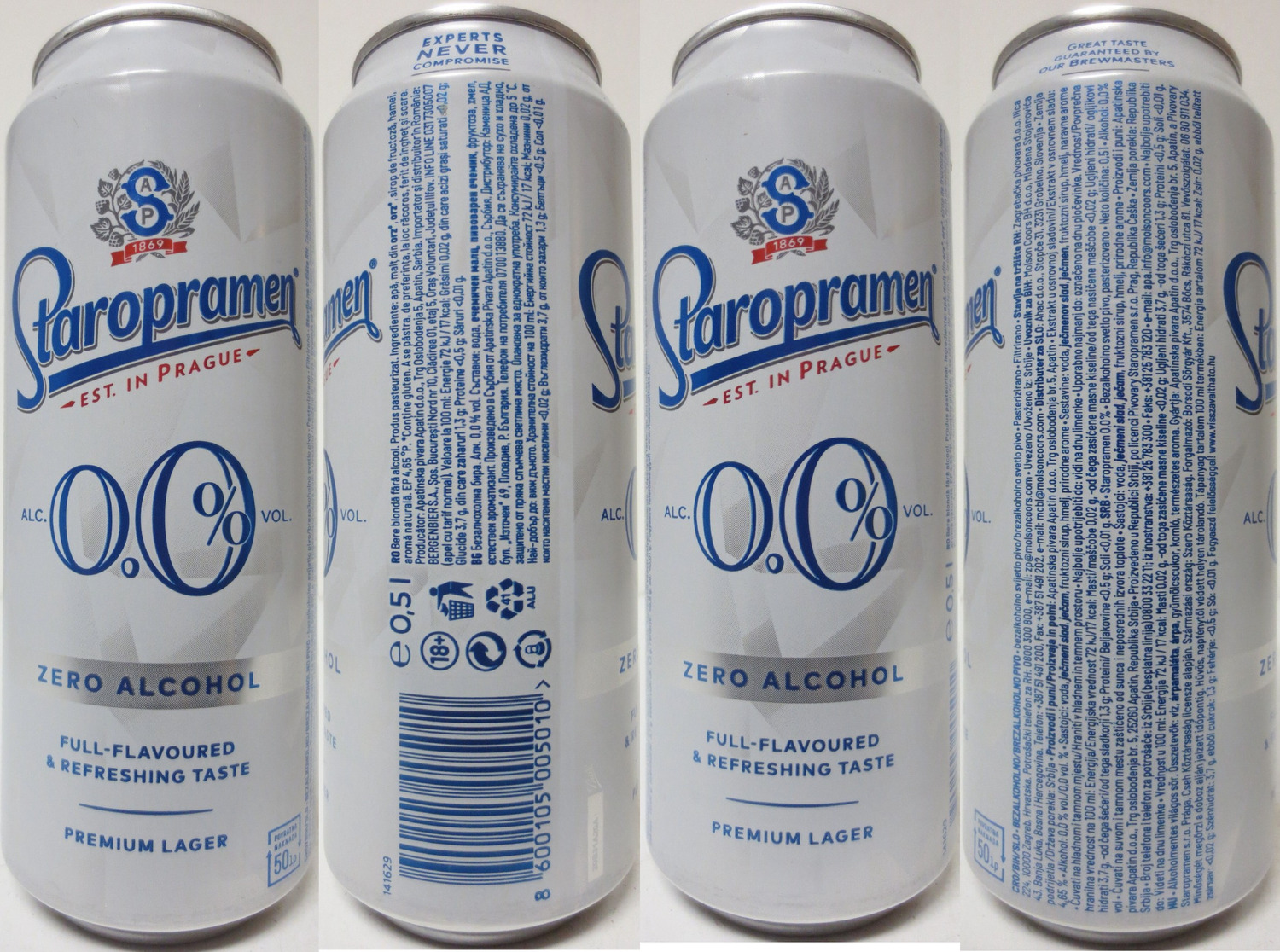 Staropramen EST. IN PRAGUE 0,0% ZERO ALCOHOL (RS) (50cl) (B/O) č.1