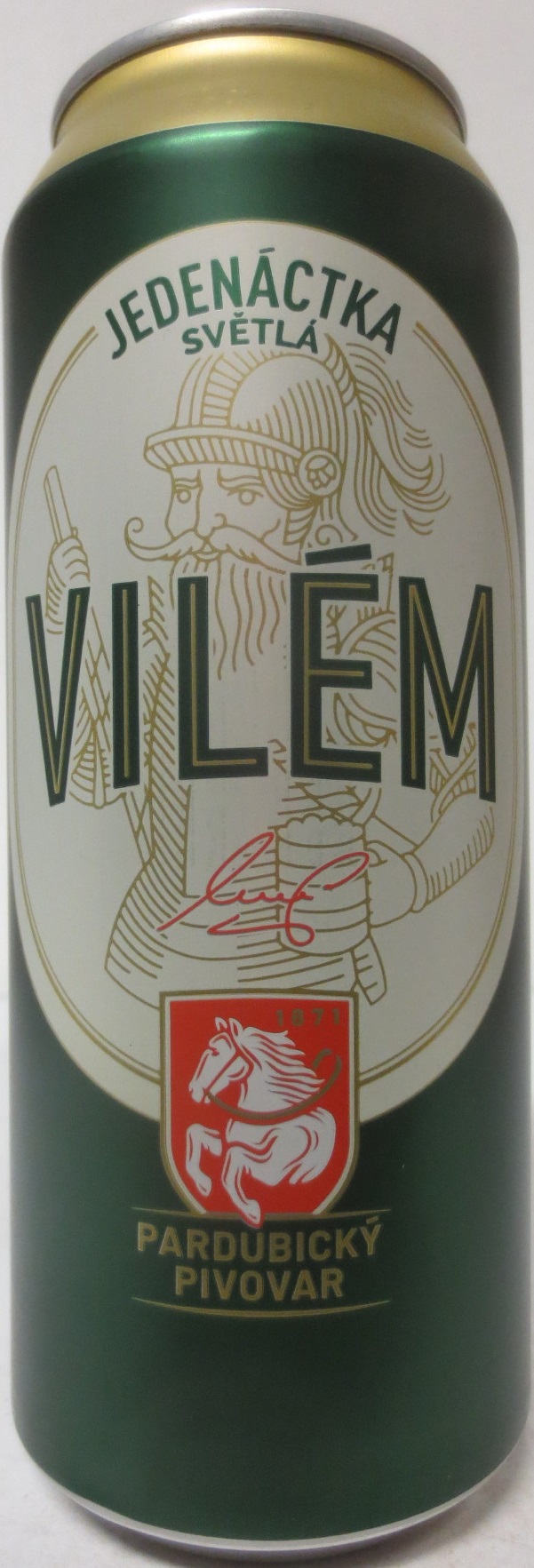 VILÉM JEDENÁCTKA SVĚTLÁ PARDUBICKÝ PIVOVAR (50cl) (B/O) č.1