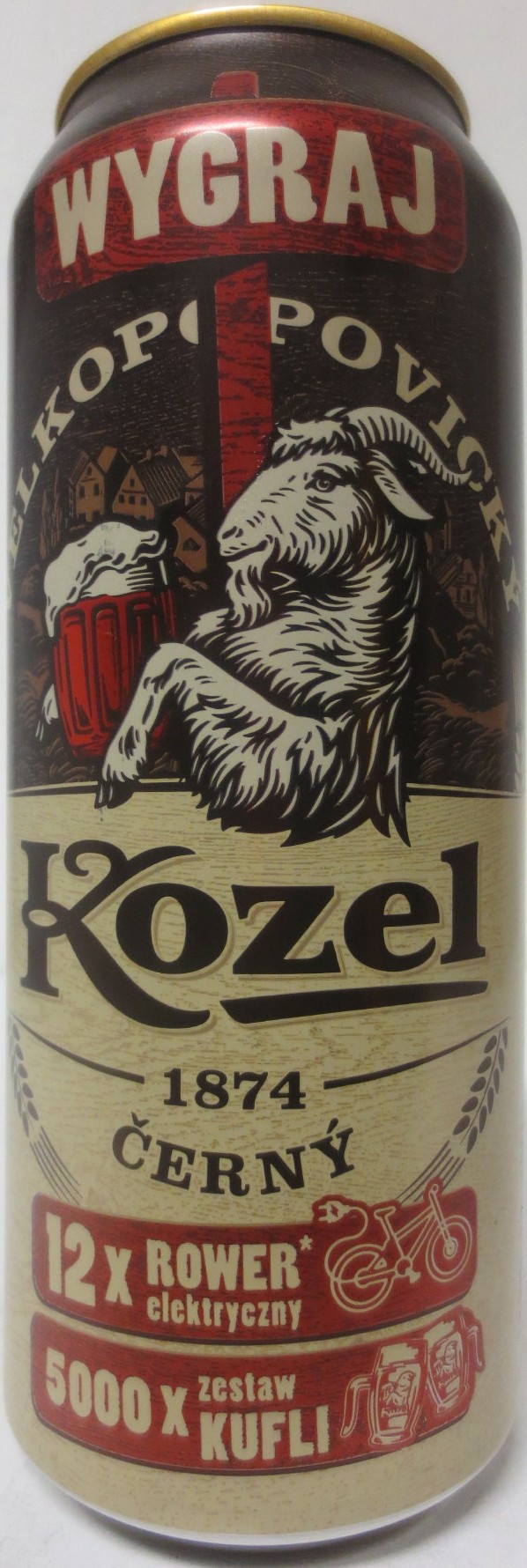VELKOPOPOVICKÝ Kozel 1874 ČERNÝ WYGRAJ (PL) (50cl) (B/O) č.1 