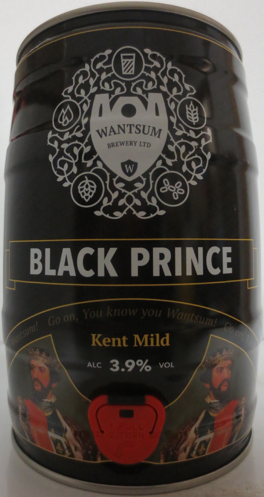 WANTSUM BLACK PRINCE Kent Mild ALC 3.9% VOL (5L) Nr.1 