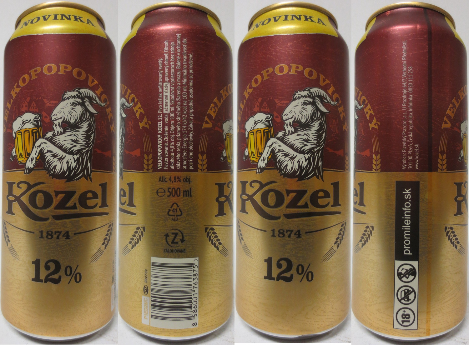 VELKOPOPOVICKÝ Kozel 1874 12% NOVINKA (SK) (50cl) (B/O) č.1  