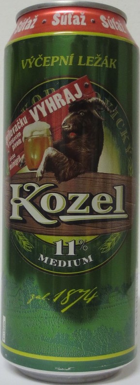 Kozel 11% MEDIUM zal. 1874 VÝČEPNÍ LEŽÁK Súťaž (SK) (50cl) (T/O) č.1 