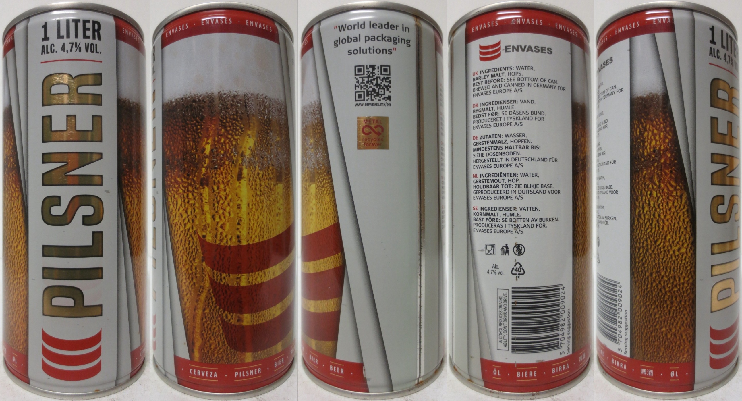 ENVASES PILSNER 1 LITER ALC. 4,7% VOL. (100cl) (T/O) Nr.1