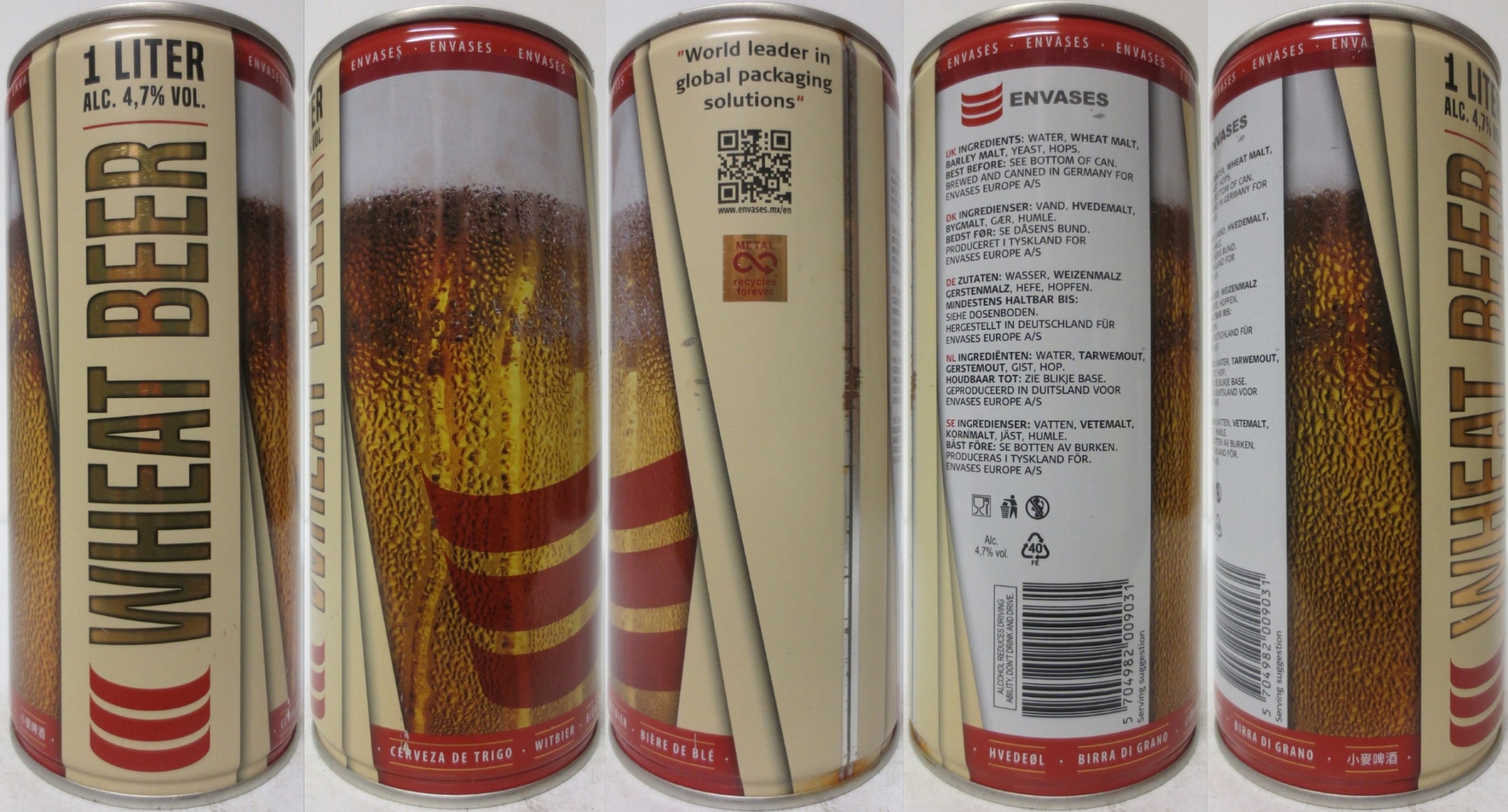 ENVASES WHEAT BEER 1 LITER ALC. 4,7% VOL. (100cl) (T/O) Nr.1