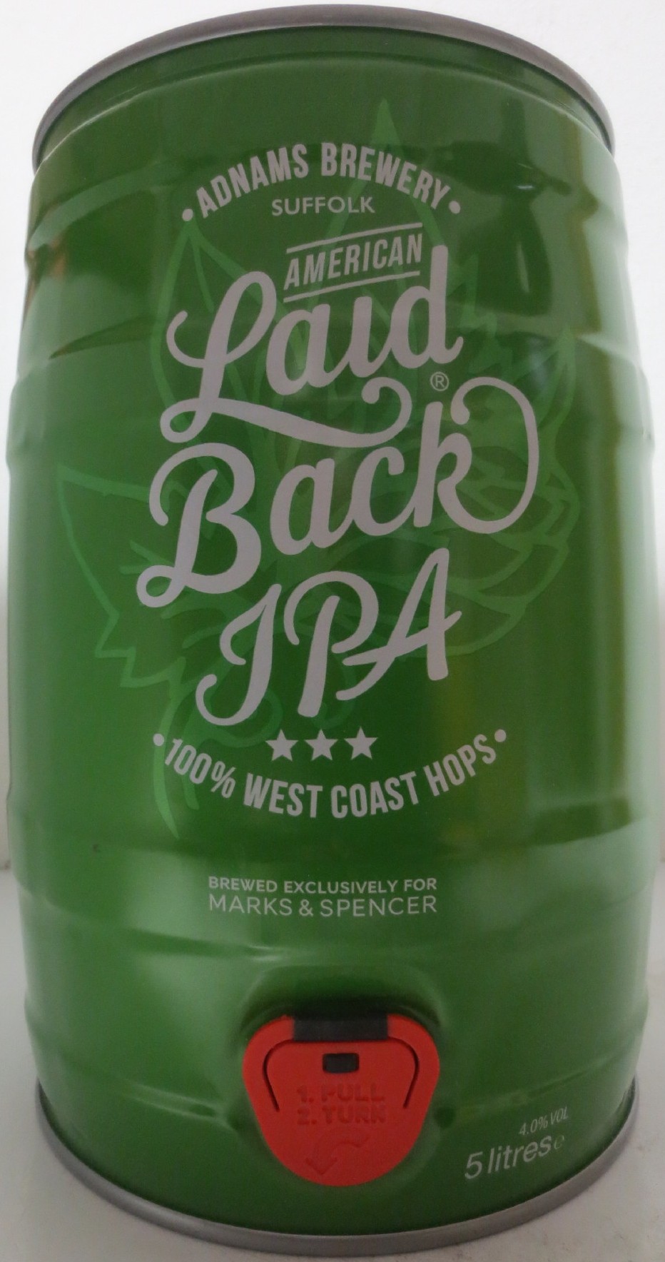 ADNAMS BREWERY AMERICAN Laid Back IPA 100% WEST COAST HOPS (5L) Nr.1