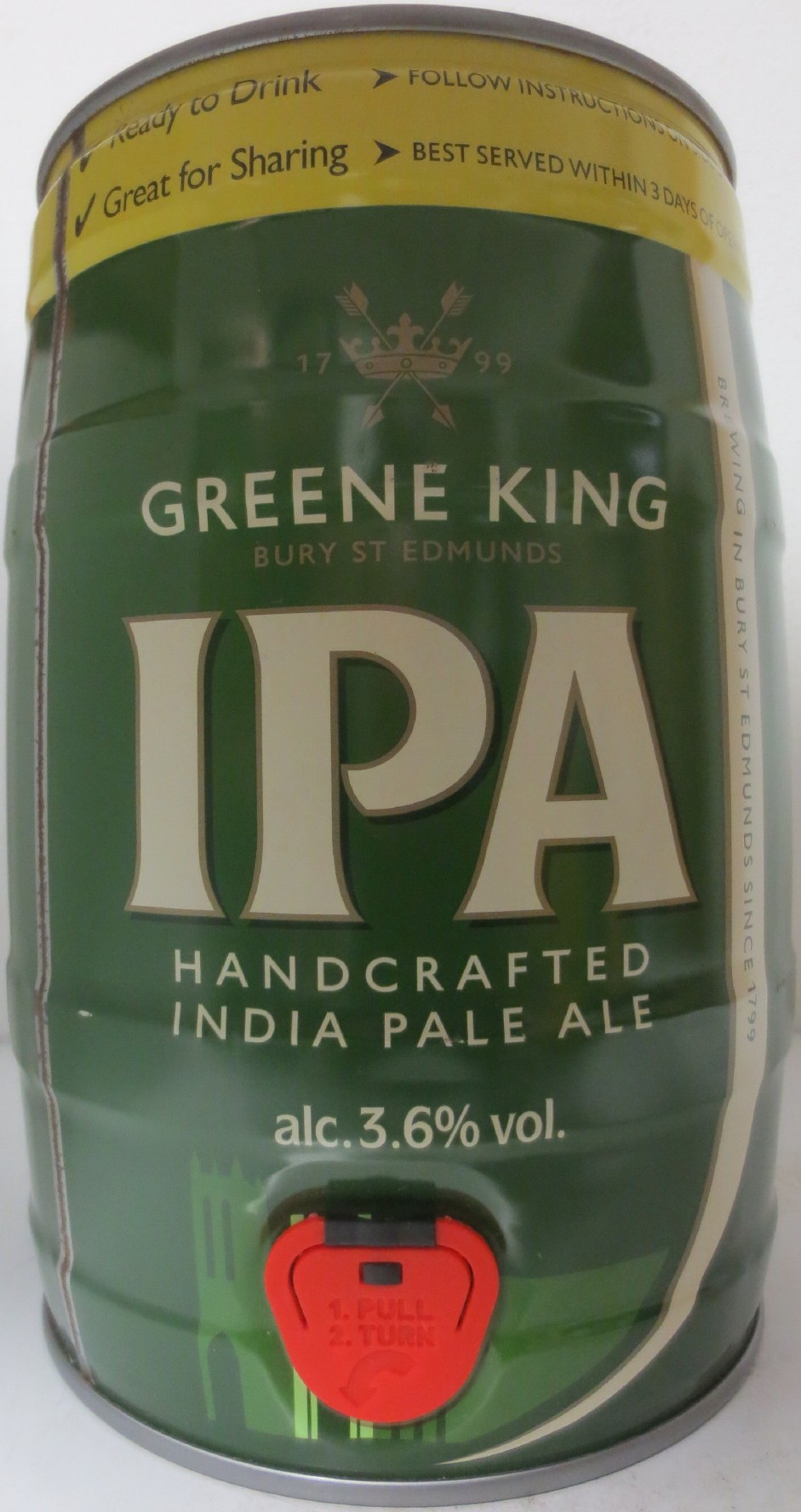 GREENE KING IPA HANDCRAFTED INDIA PALE ALE (5L) Nr.1 