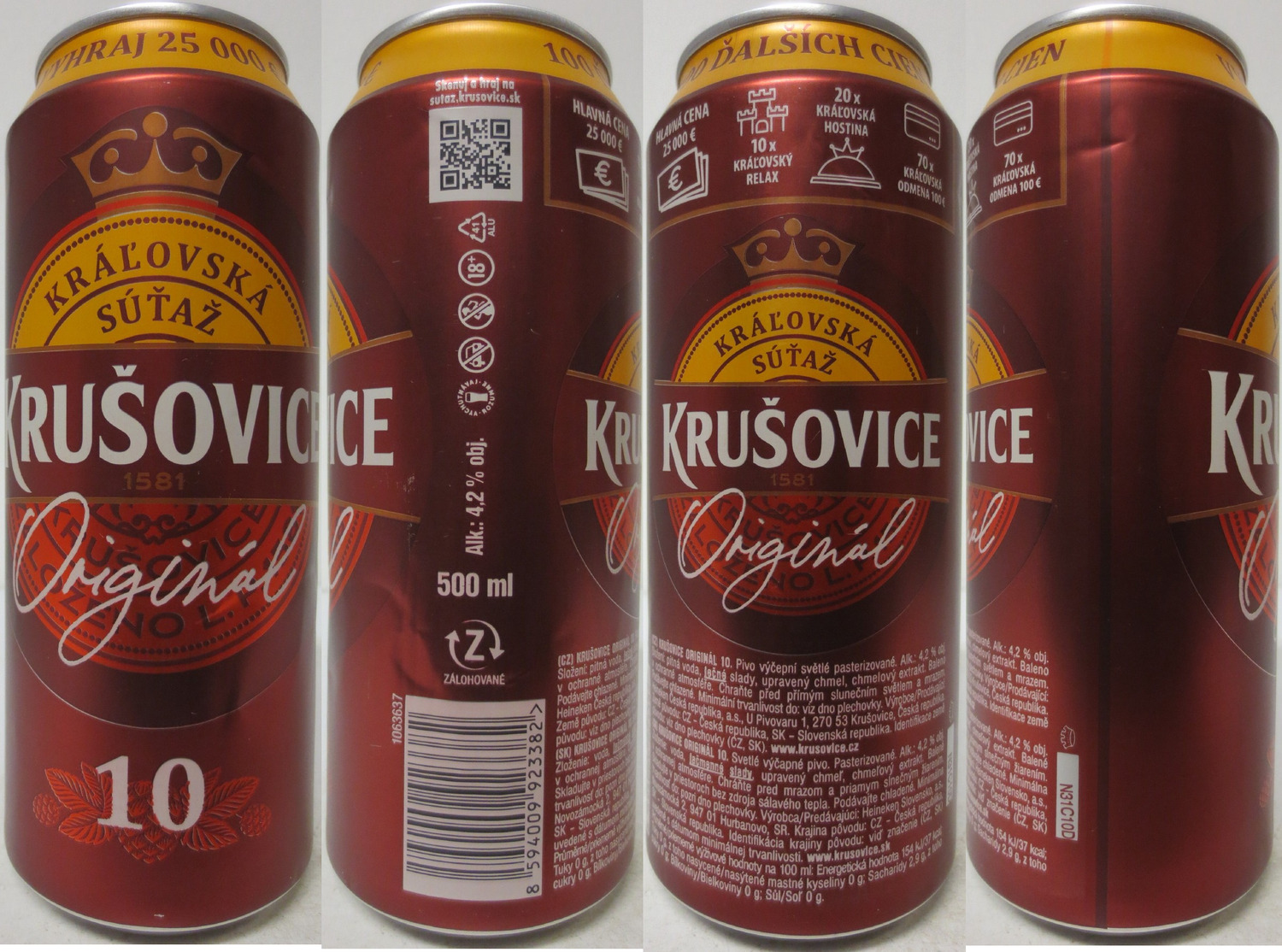 KRUŠOVICE Originál 10 KRÁLOVSKÁ SÚTAŽ (SK) (50cl) (B/O) č.1 