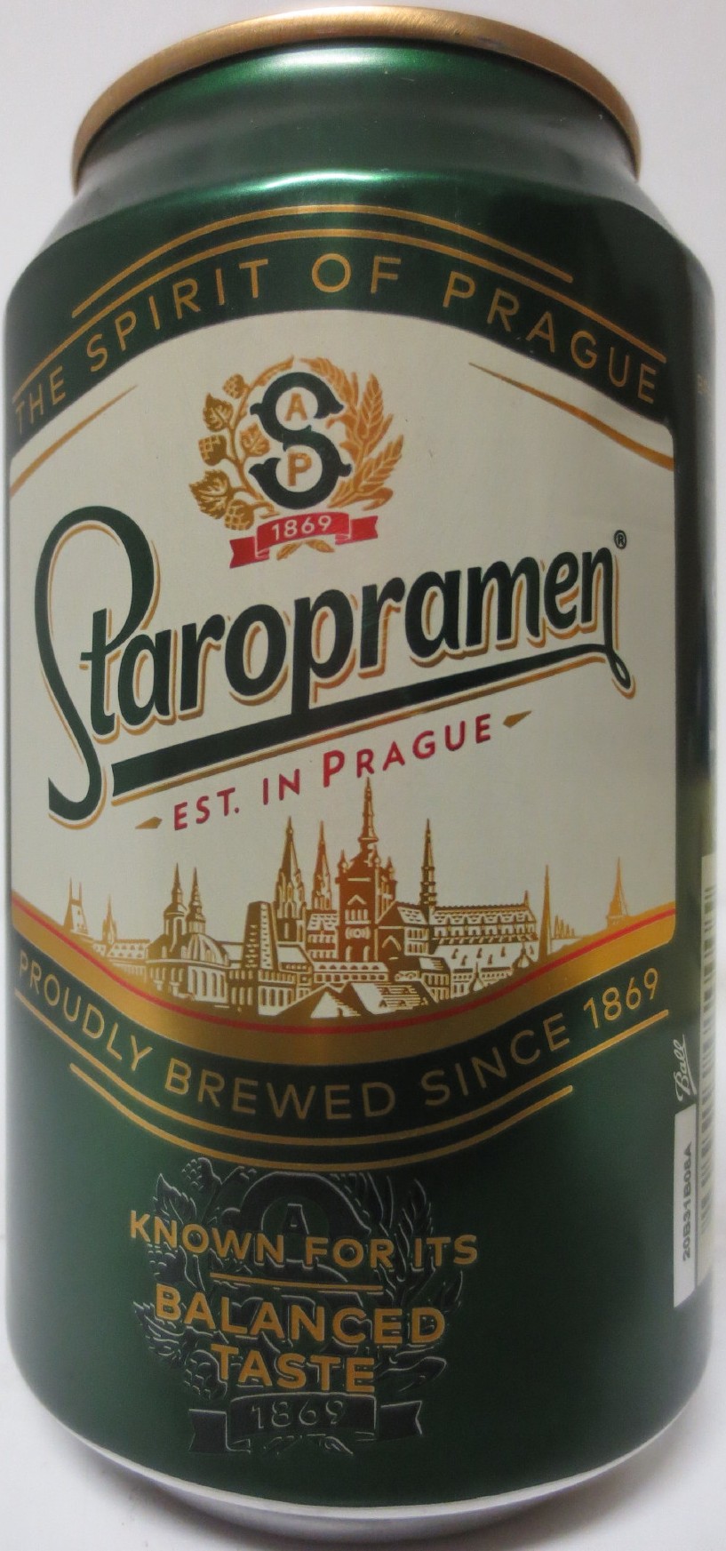 Staropramen EST. IN PRAGUE KNOWN FOR ITS BALANCED TASTE (BG) (33cl) (T/O) č.1