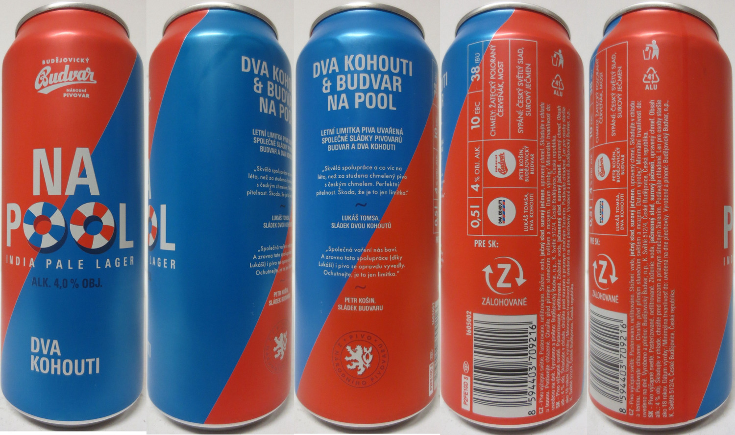 Budějovický BUDVAR NÁRODNÍ PIVOVAR NA POOL INDIA PALE LAGER DVA KOHOUTI (50cl) (B/O) č.1 