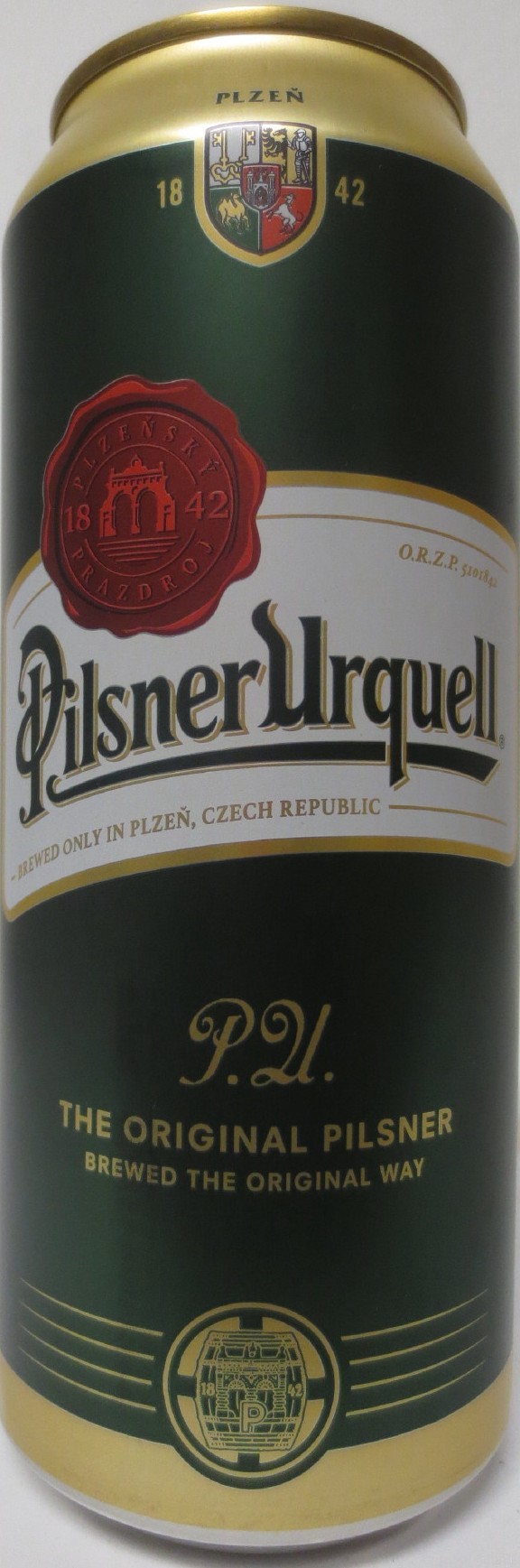 Pilsner Urquell P.U. THE ORIGINAL PILSNER BREWED THE ORIGINAL WAY (RO) (50cl) (B/O) č.1