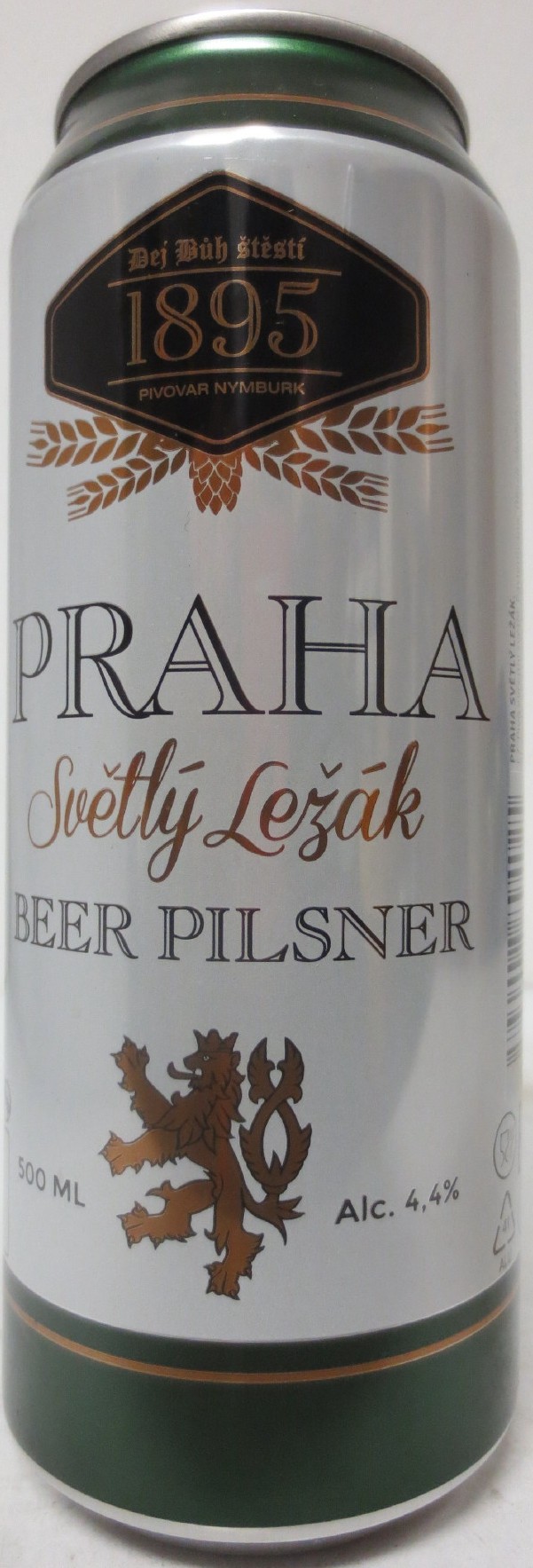 PRAHA Světlý Ležák BEER PILSNER (RU) (50cl) (B/O) č.1
