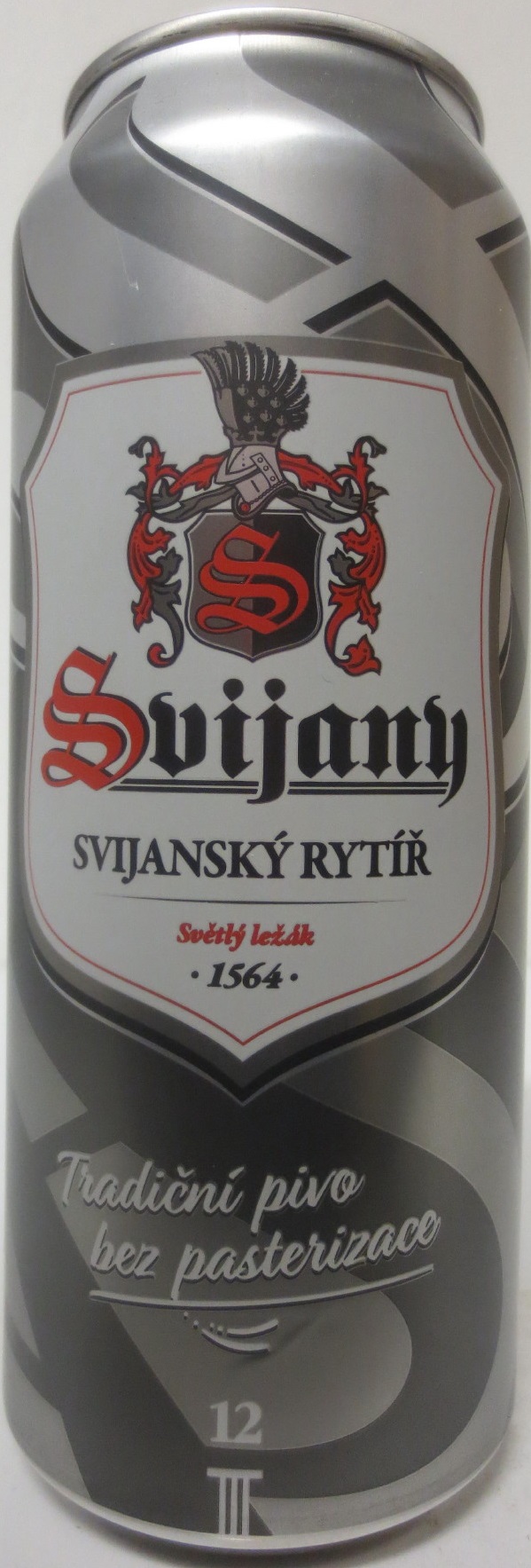 Svijany SVIJANSKÝ RYTÍŘ Světlý ležák .1564. Tradiční pivo bez pasterizace 12 III (CZ) (50cl) (B/O) č.1