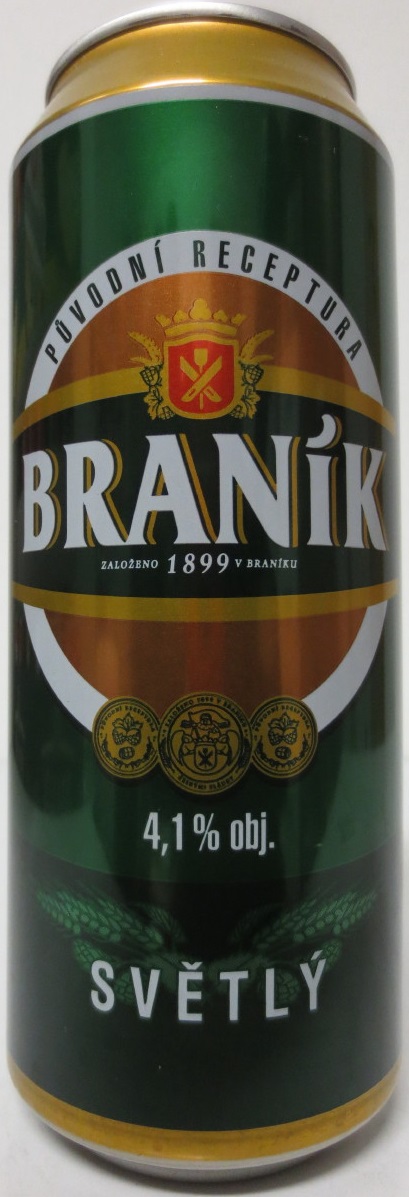 BRANÍK Alk. 4,1% obj. SVĚTLÝ (CZ) (50cl) (B/O) č.1