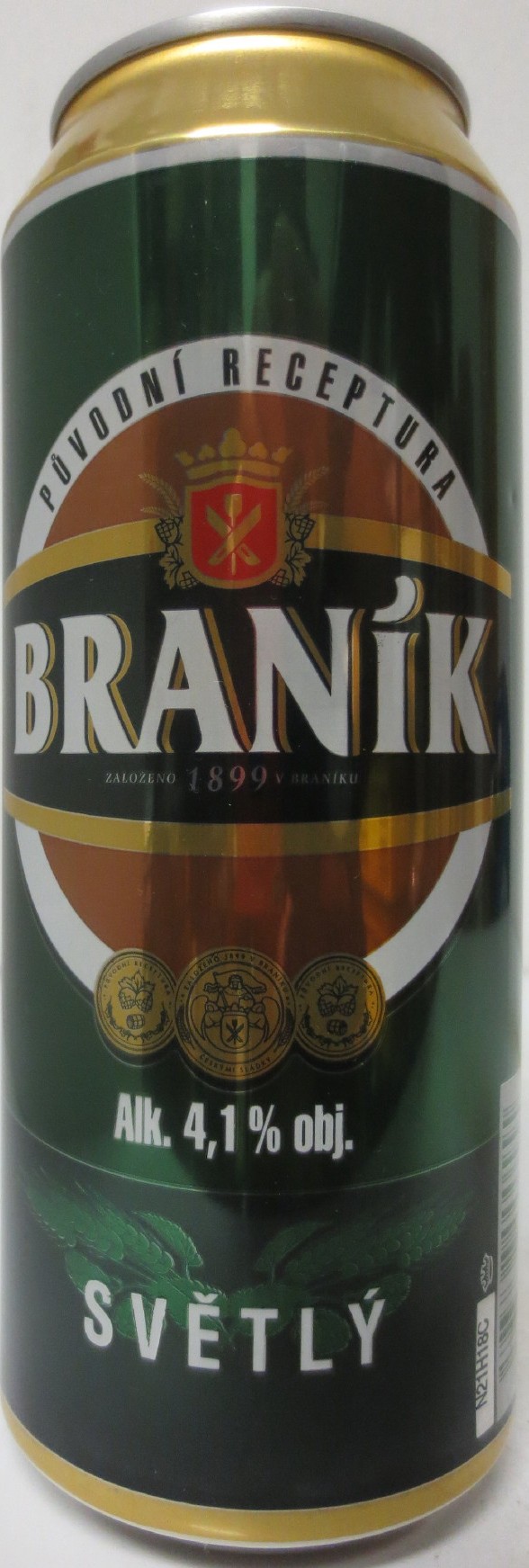 BRANÍK Alk. 4,1% obj. SVĚTLÝ (CZ) (50cl) (B/O) č.2 