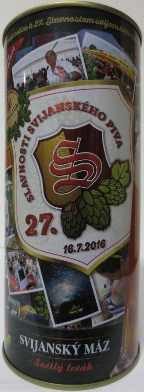 Svijany SVIJANSKÝ MÁZ Světlý ležák 27.SLAVNOSTI SVIJANSKÉHO PIVA 16.7.2016 (200cl) č.1